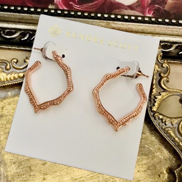 Kendra Scott | Jewelry | New Rose Gold Kendra Scott New Hoop Earrings ...